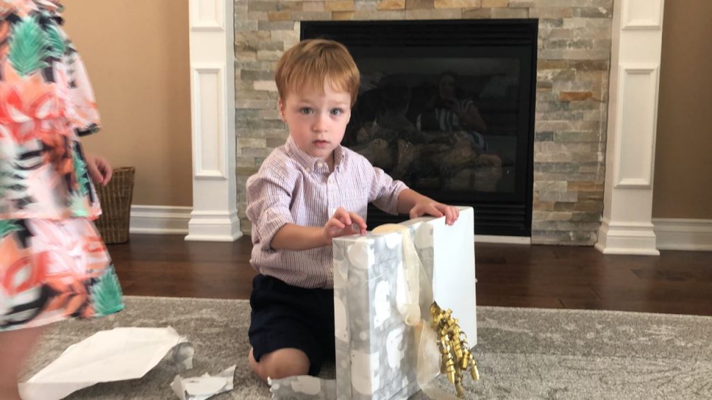 John Opening his birthday Gifts
